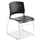 Officesource Tower Collection Stackable Side Chair with Chrome Frame SC1400BK - alternate 1